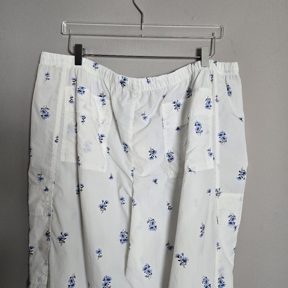 Victoria's Secret Pink White Floral Parachute Cargo Pants Balloon Barrel XXL - Picture 7 of 10